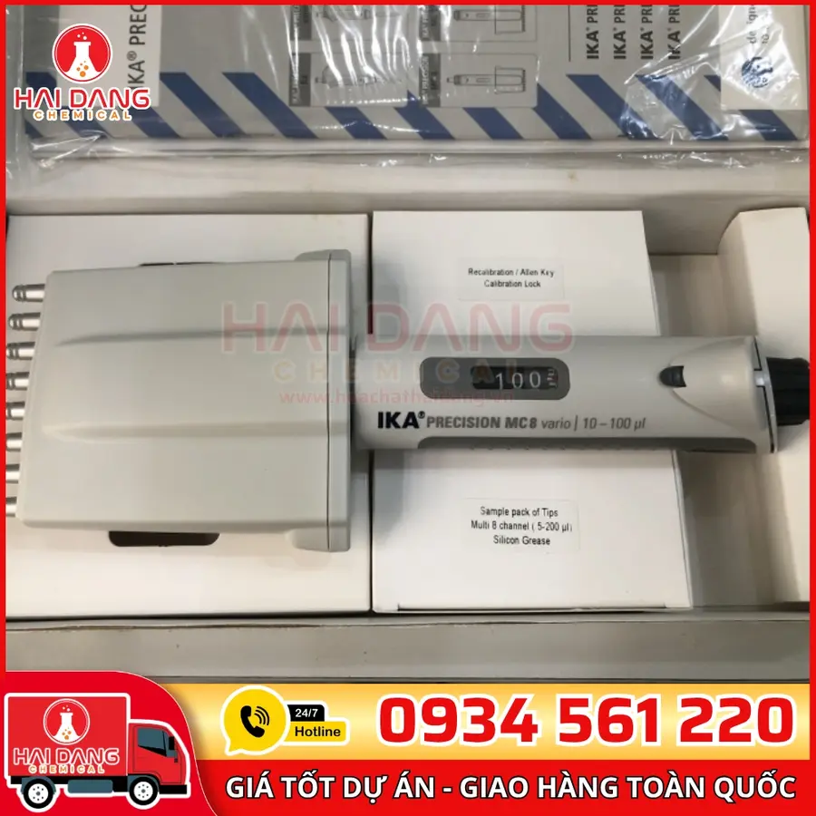 Micropipet 8 Kênh 10–100 µL – Hãng IKA – Đức