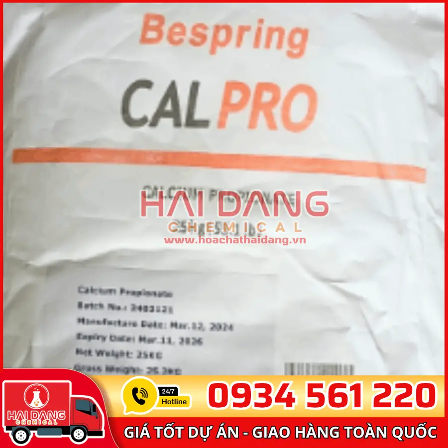 Calcium Propionate Trung Quốc Bao 25kg