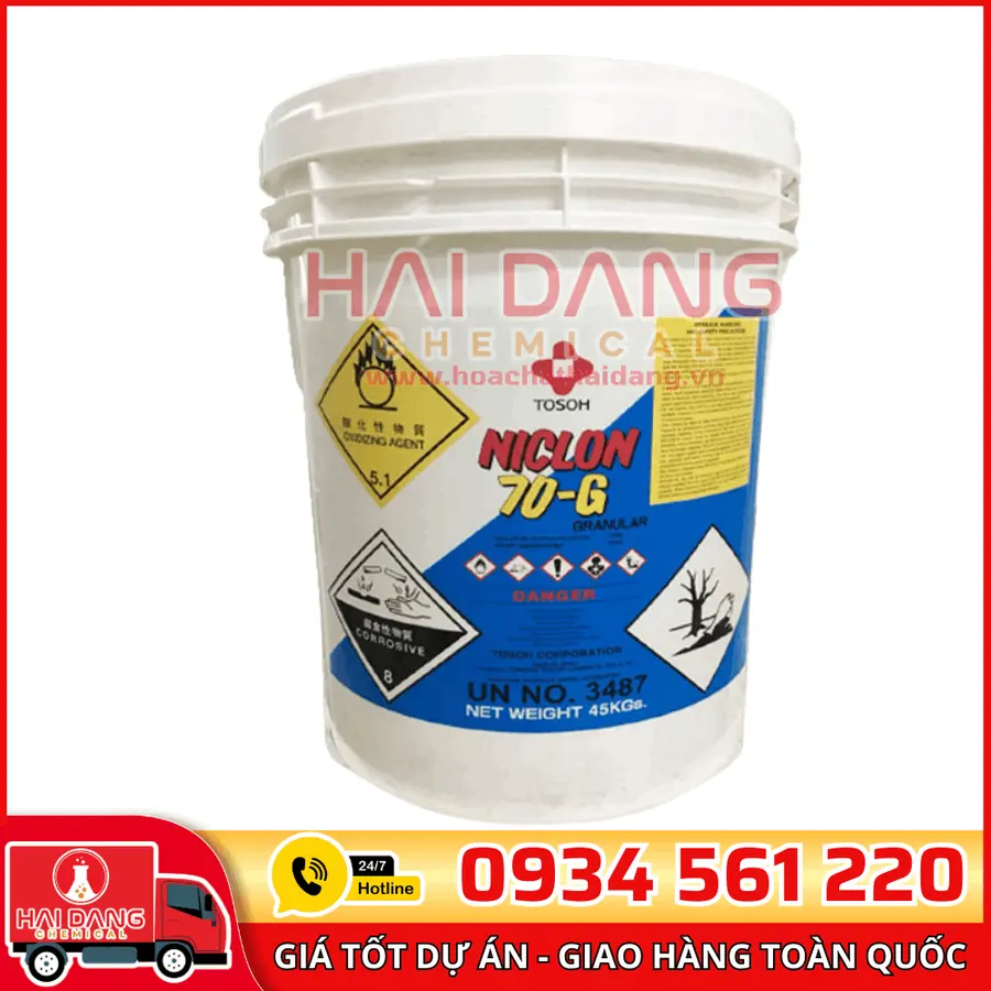 Chlorin Niclon Ca(ClO)₂  70% Nhật Bản