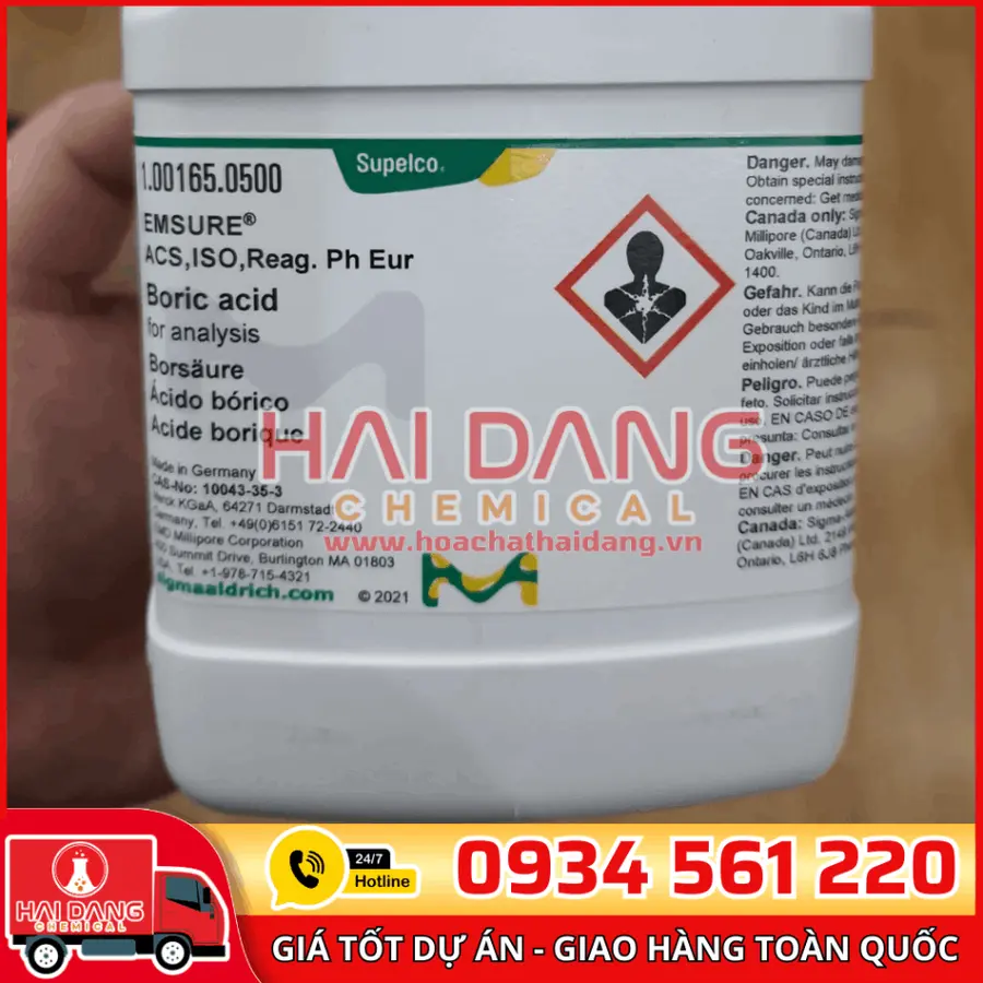 Boric acid lọ 500g – Merck