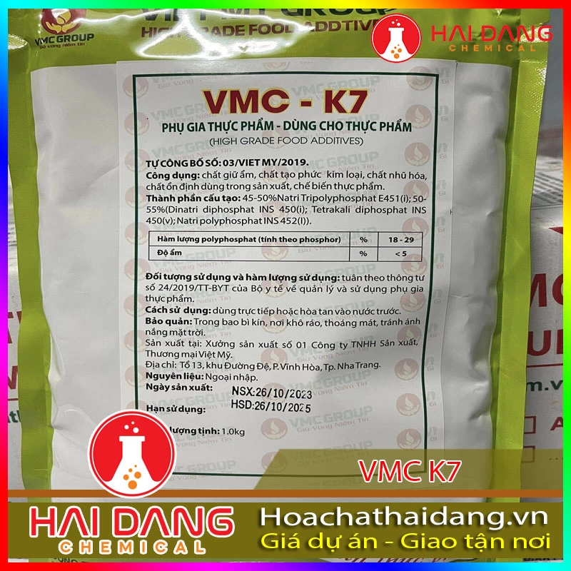 Phụ Gia Làm Xúc Xích Tạo Dai Giòn Vmc K7