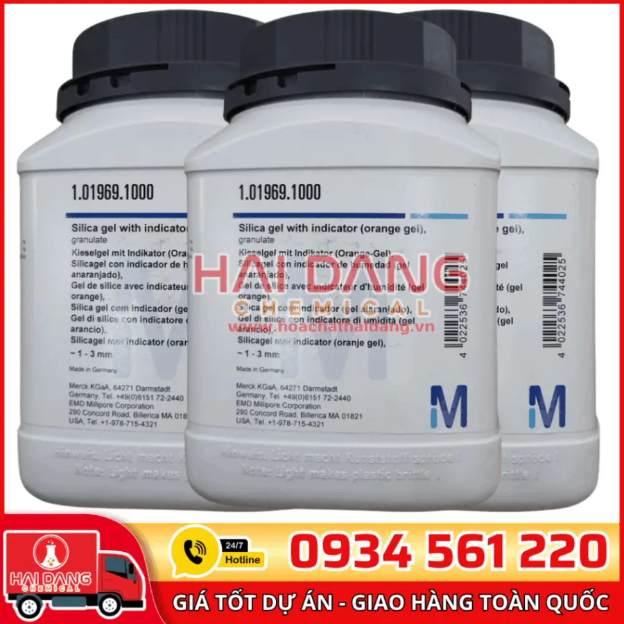 Silica Gel with Indicator (Orange Gel) lọ 1kg - Merck
