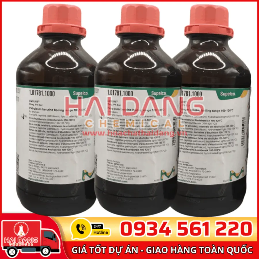 Petroleum Benzine (boiling range 100–120°C), lọ 1L – Merck