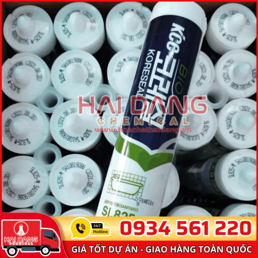 Keo Silicone KCC SL825 – Chống Rêu Mốc, Trám Khe Phòng Tắm Hiệu Quả