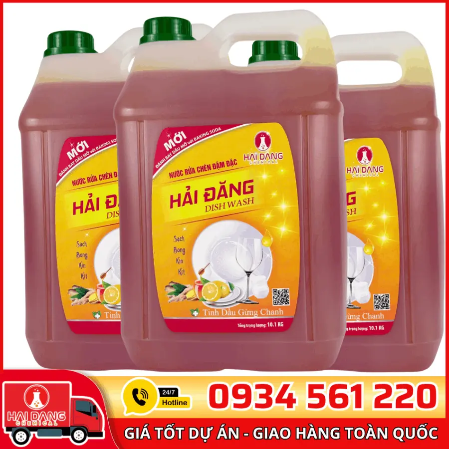 Nước Rửa Chén Hải Đăng Hương Gừng Chanh Việt Nam