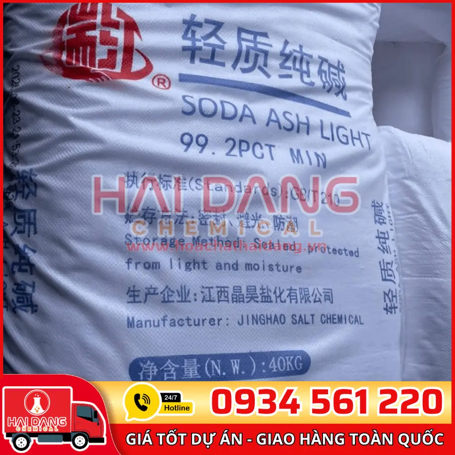 Soda Ash Light 99% Na2CO3 Trung Quốc
