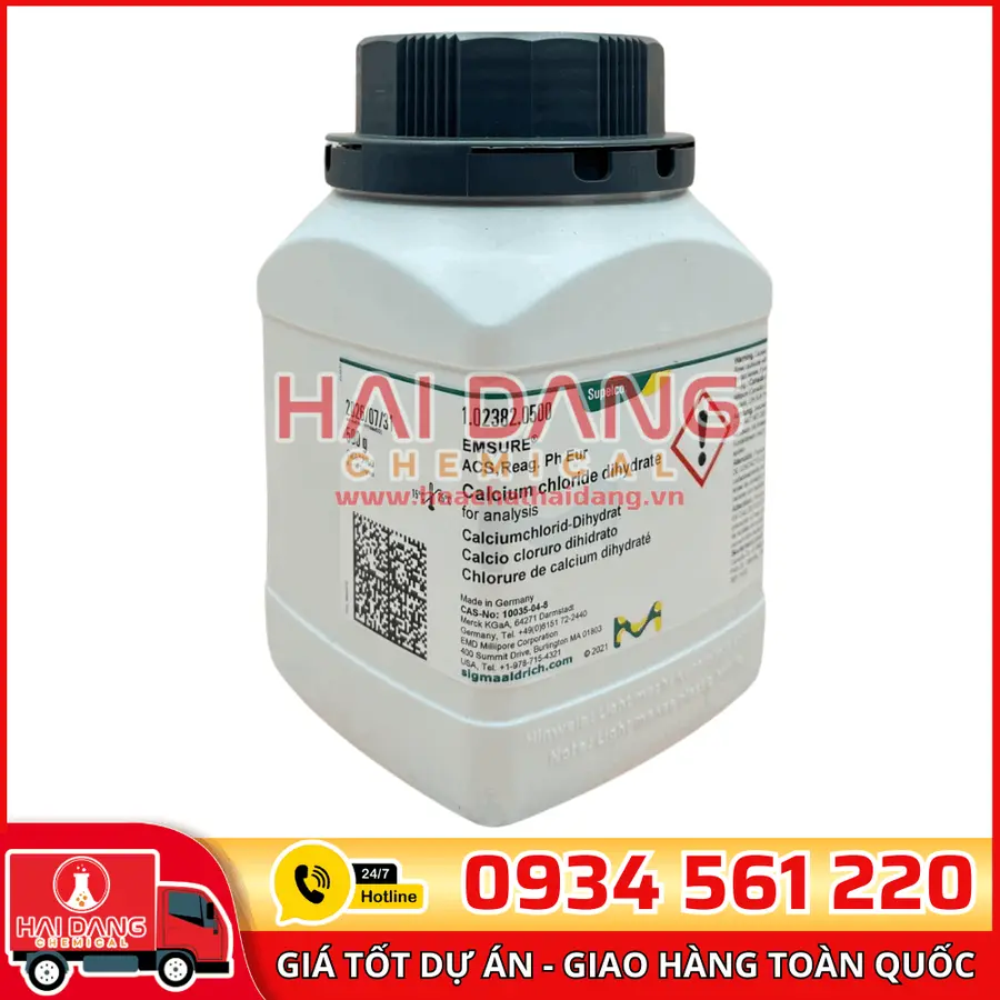 Calcium chloride dihydrate lọ 500g - Merck