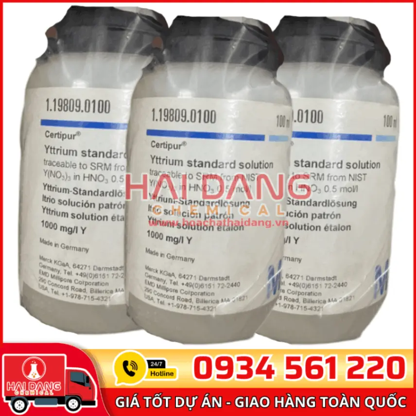Dung dịch chuẩn Yttrium (Y) 1000 mg/L lọ 100ml - Merck
