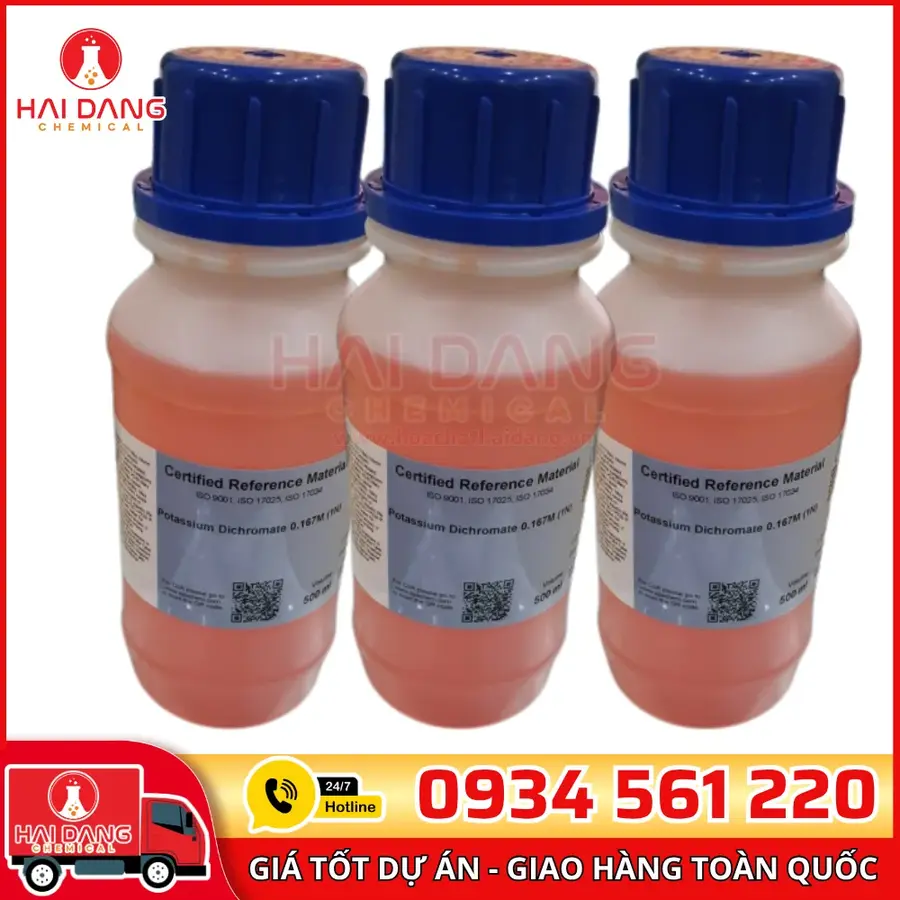 Dung Dịch Chuẩn K2Cr2O7 0.1N (1/60M) 500ml CPAchem