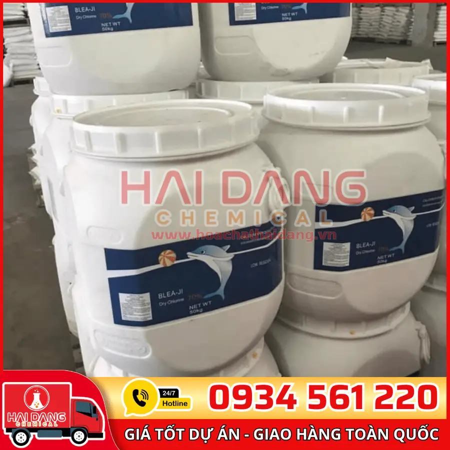 Clorine Cá Heo Lục Giác Ca(ClO)2 70% Trung Quốc