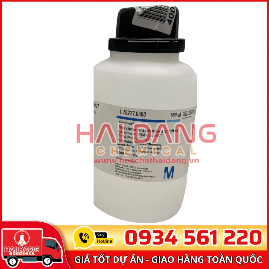 Dung dịch chuẩn Molybdenum (Mo) 1000 mg/L lọ 500ml - Merck