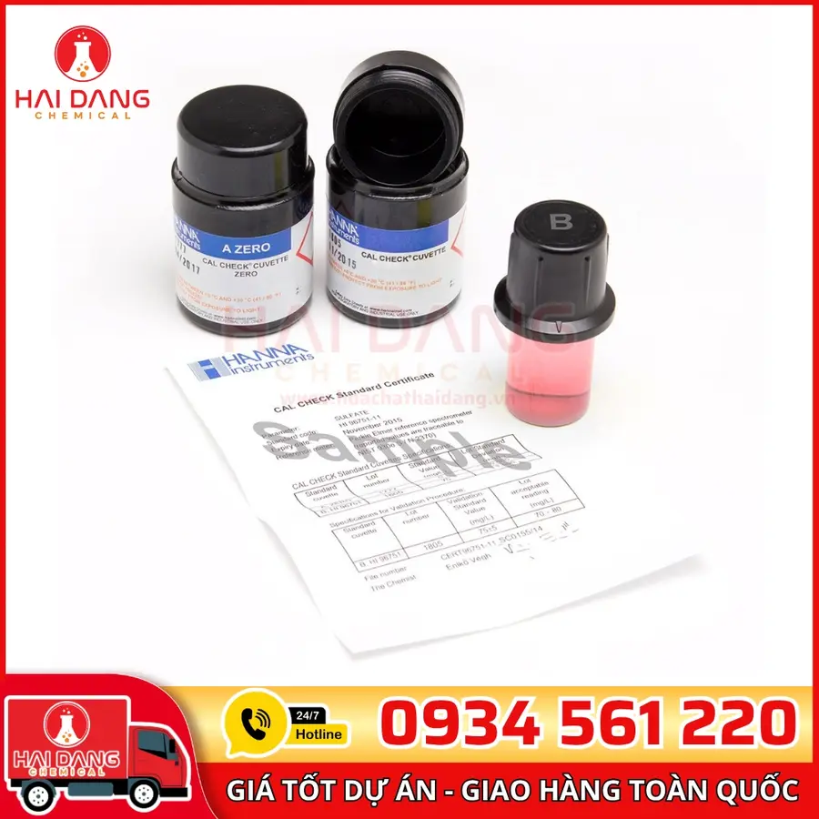 CAL Check™ Chuẩn Clo Tổng, 0.00 và 1.00 Mg/L - Hanna Ý