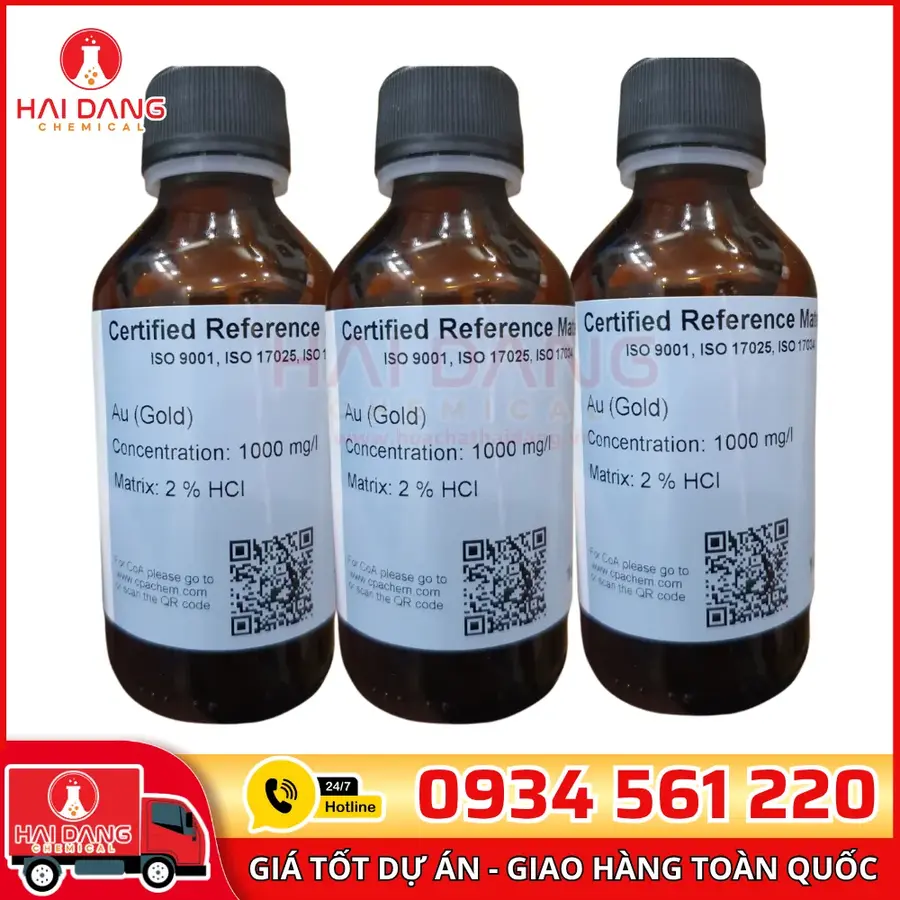 Dung Dịch Chuẩn Vàng (Au) 1000mg/L Cho AAS CPAchem