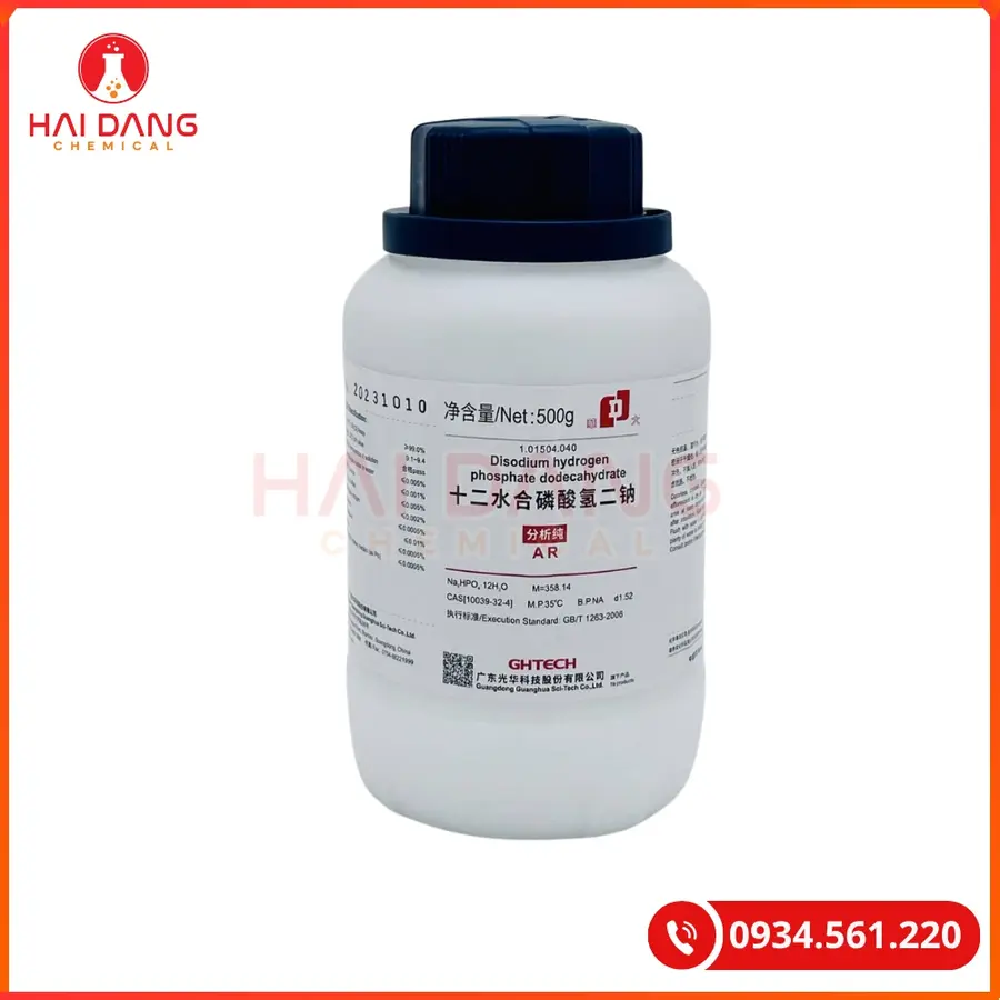 Di-Sodium Hydrogen Phosphate – Na2HPO4, lọ 500g hãng Scharlau