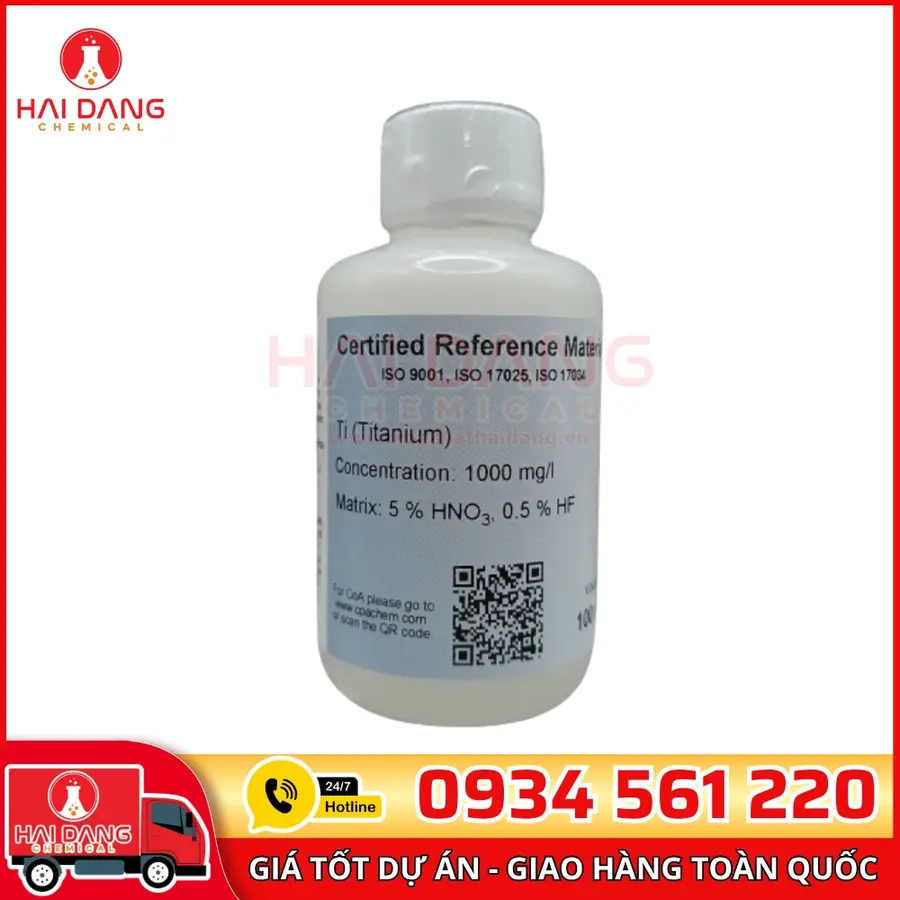 Dung Dịch Chuẩn Titanium (Ti) 1 g/L Cho AAS 500mL – CPAchem