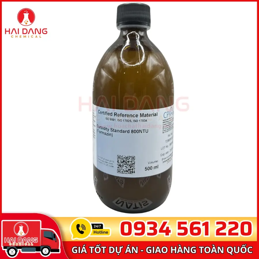 Dung Dịch Chuẩn Độ Đục 800NTU Chai 500mL CPAchem