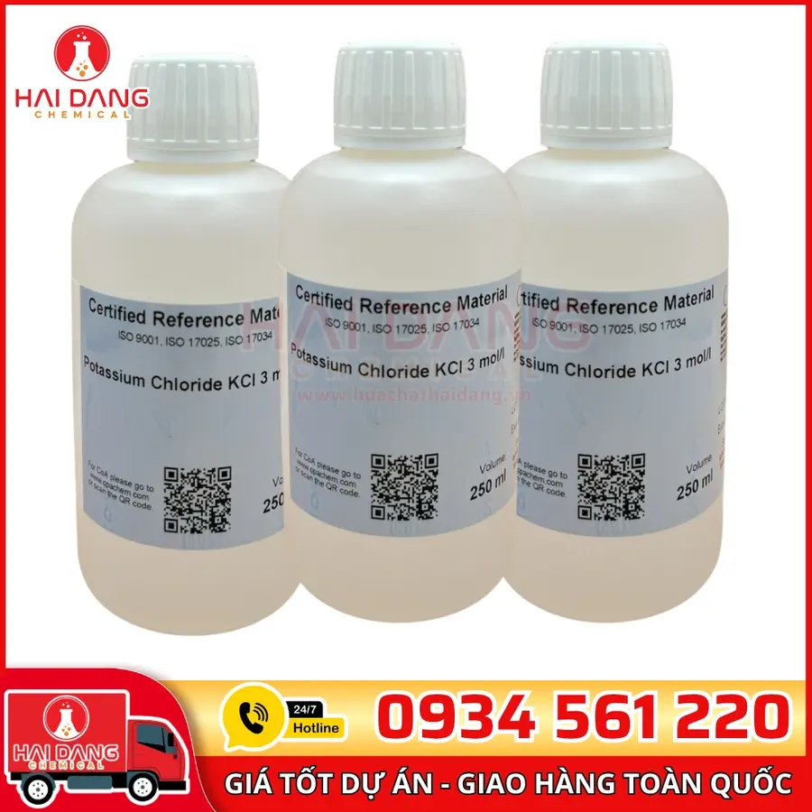 Dung Dịch KCl 3M Potassium Chloride 3 mol/L – CPAchem