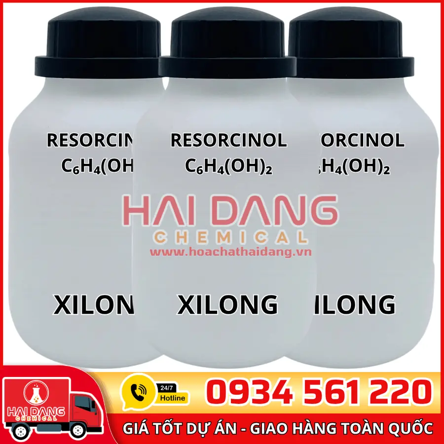 Resorcinol C₆H₄(OH)₂, lọ 500g - hãng Xilong