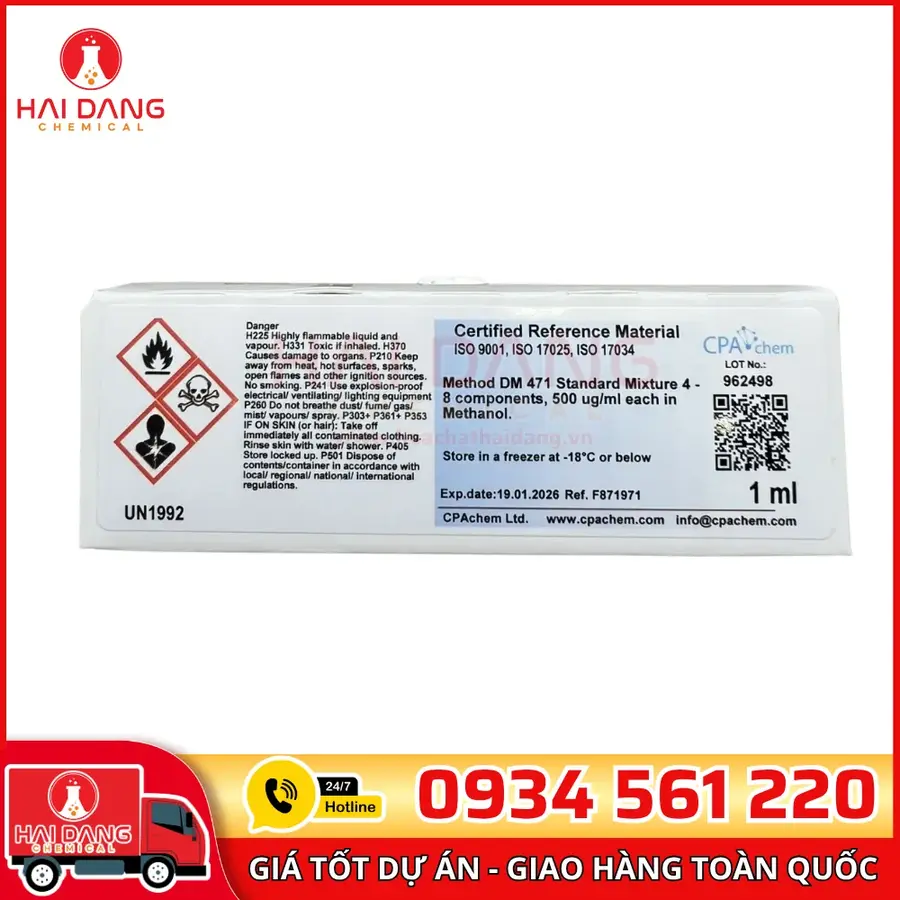 Mix 4 DM 471 8 Thành Phần 1mL Dung Dịch Chuẩn Phân Tích CPAchem