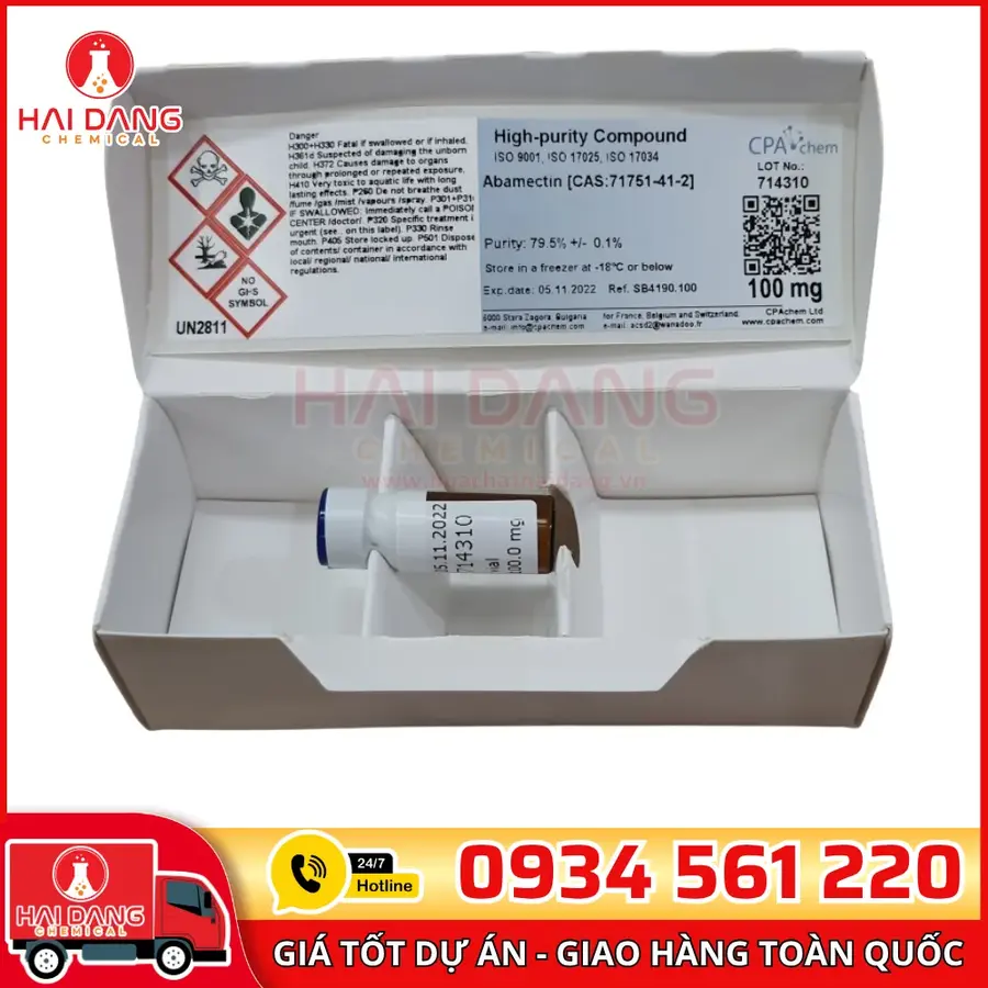 Chất Chuẩn Abamectin 100mg [CAS:71751-41-2] CPAchem
