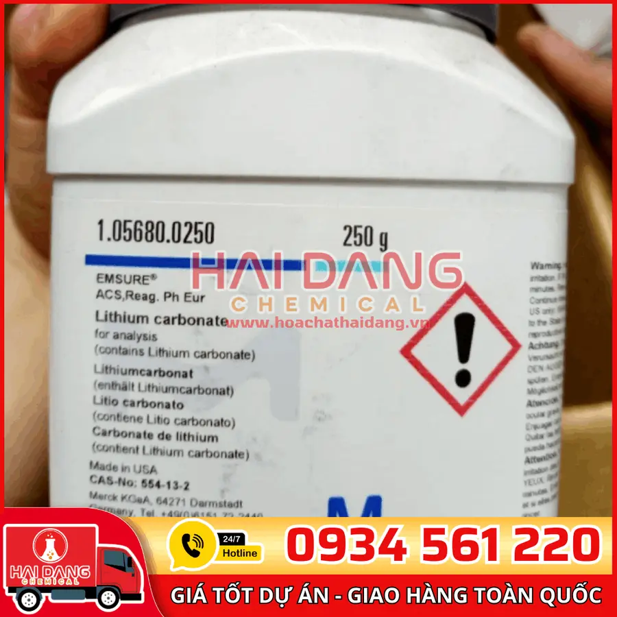 Lithium Carbonate lọ 250g - Merck