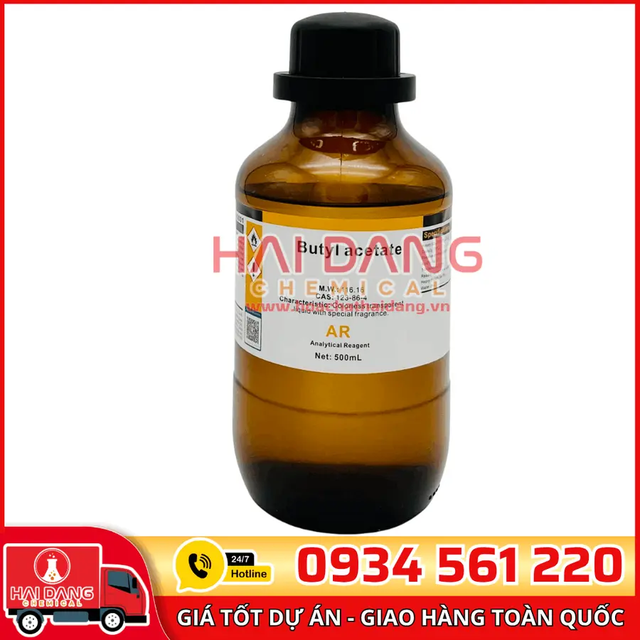 Butyl Acetate C₆H₁₂O₂, lọ 500g - hãng Xilong