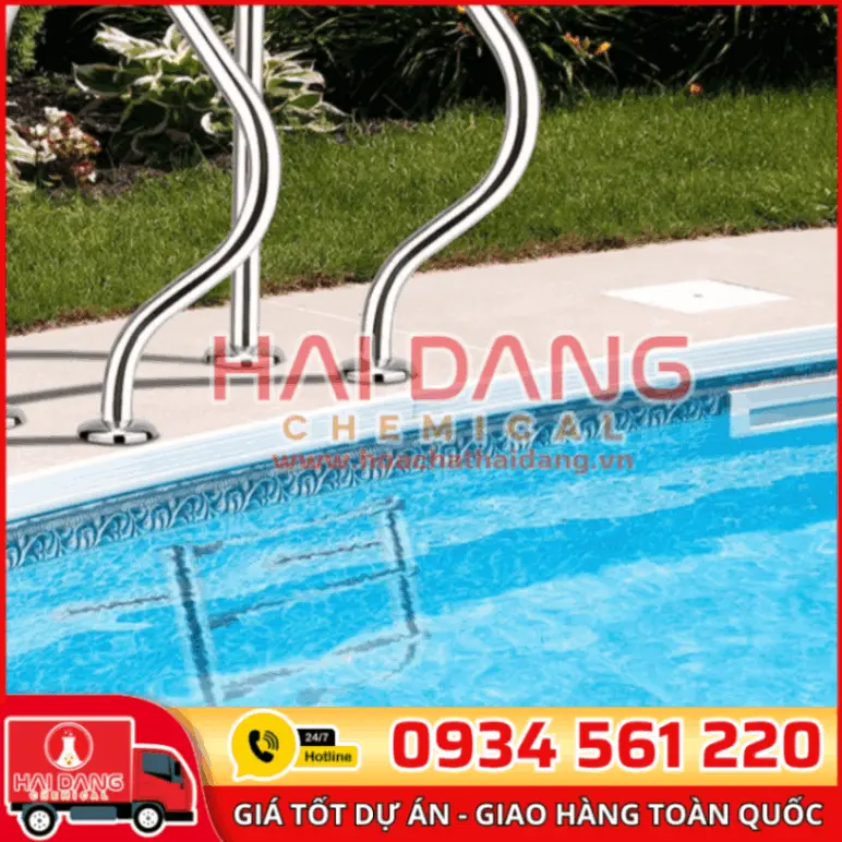 Thang Bể Bơi 2 Phần Nhập Khẩu Midas Inox 304 Bền Đẹp