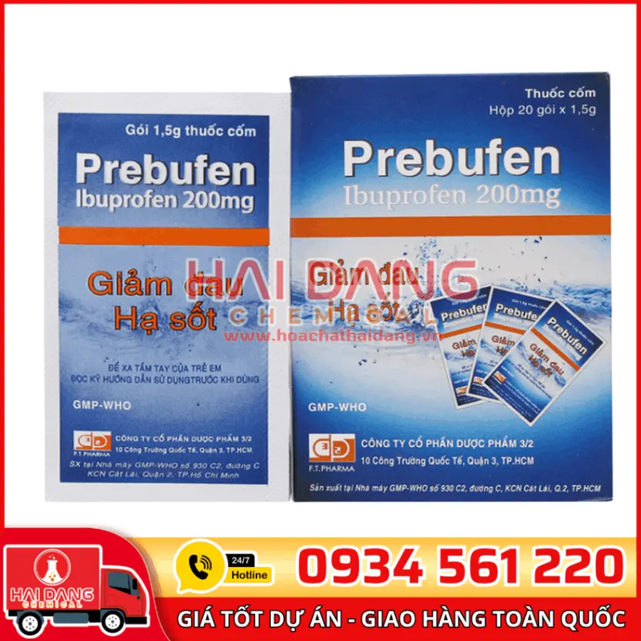 Ibuprofen Dạng Bột Trung Quốc – Giảm Đau, Kháng Viêm Hiệu Quả