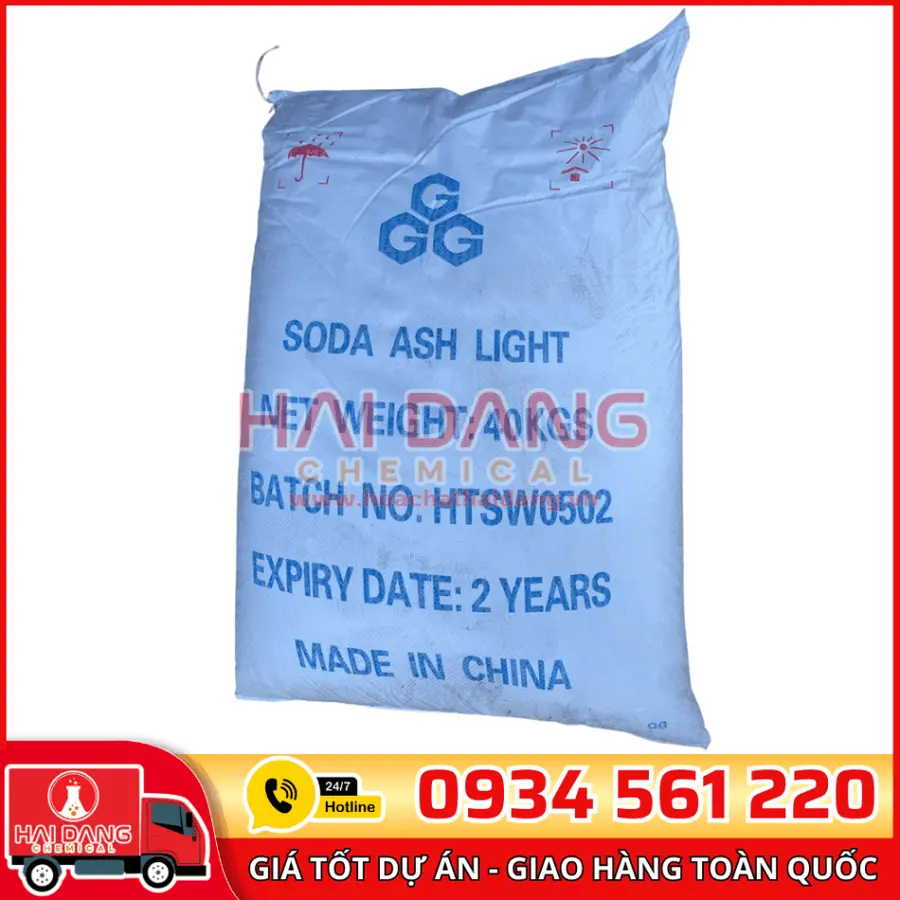 Na2CO3 Soda Ash Light 3G 99% Trung Quốc
