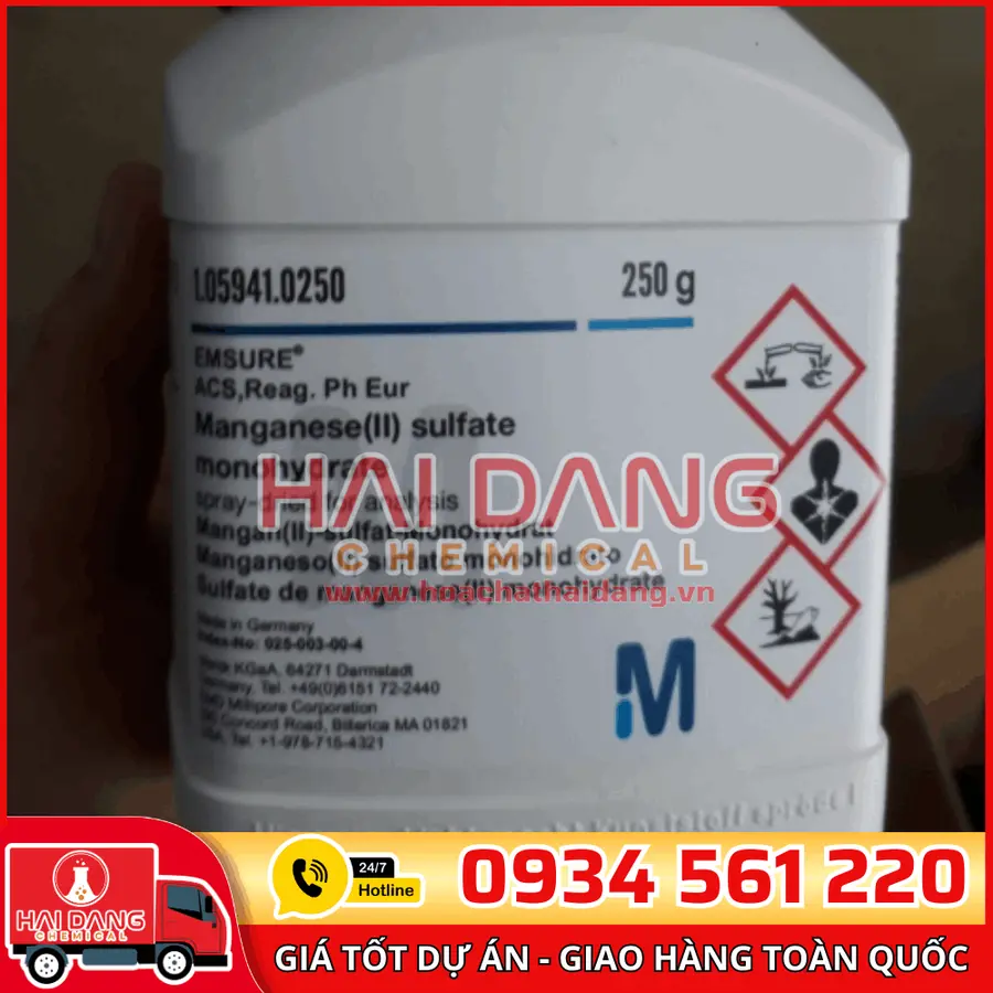 Manganese(II) Sulfate Monohydrate lọ 250g - Merck
