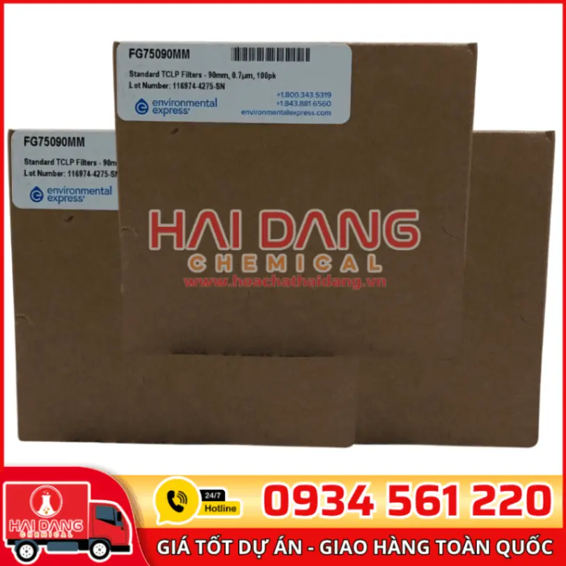 Màng lọc TCLP Filters, Standard, 90mm, 0.7µm; 100/Pk, mã FG75090MM hãng Environmental Express - Mỹ 