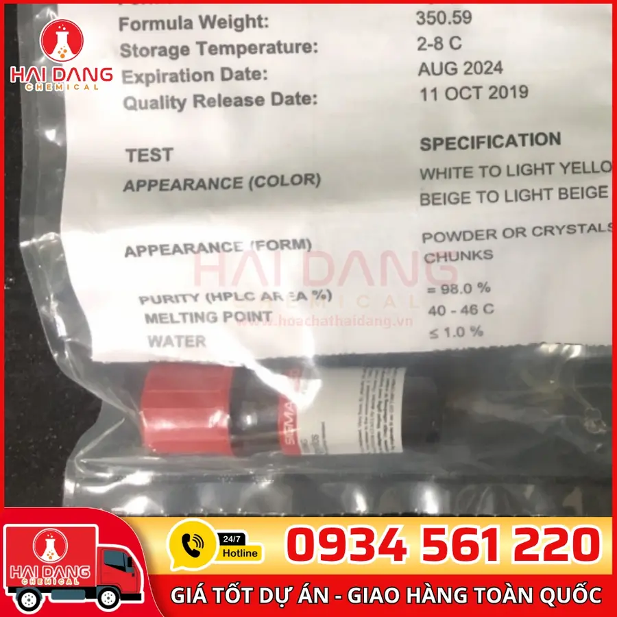 Chất chuẩn Chlorpyrifos PESTANAL®, analytical standard lọ 100mg, hãng Sigma