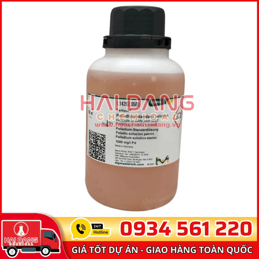 Dung dịch chuẩn Palladium (Pd) 1000 mg/L lọ 500ml - Merck