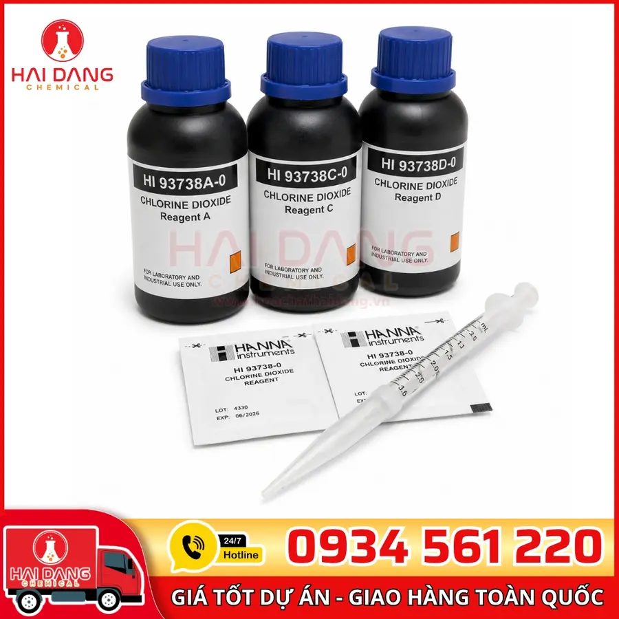 Thuốc Thử Clo Dioxit, 100 Lần - Hanna Ý