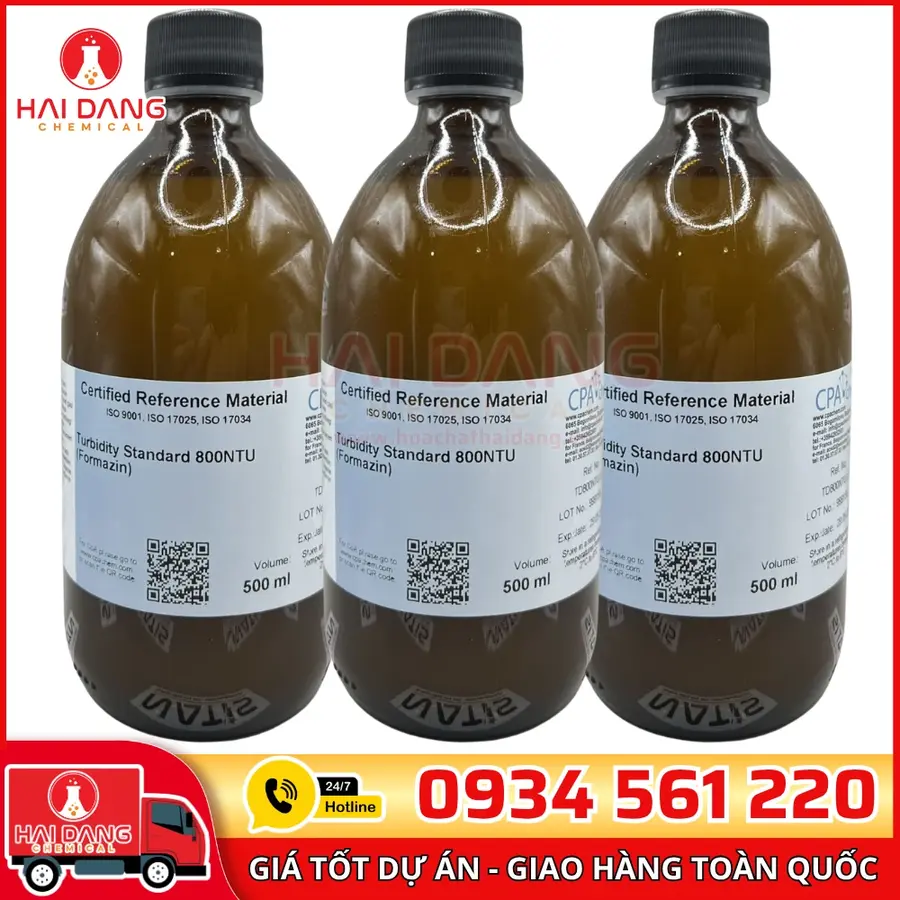 Dung Dịch Chuẩn Độ Đục 800NTU Chai 500mL CPAchem