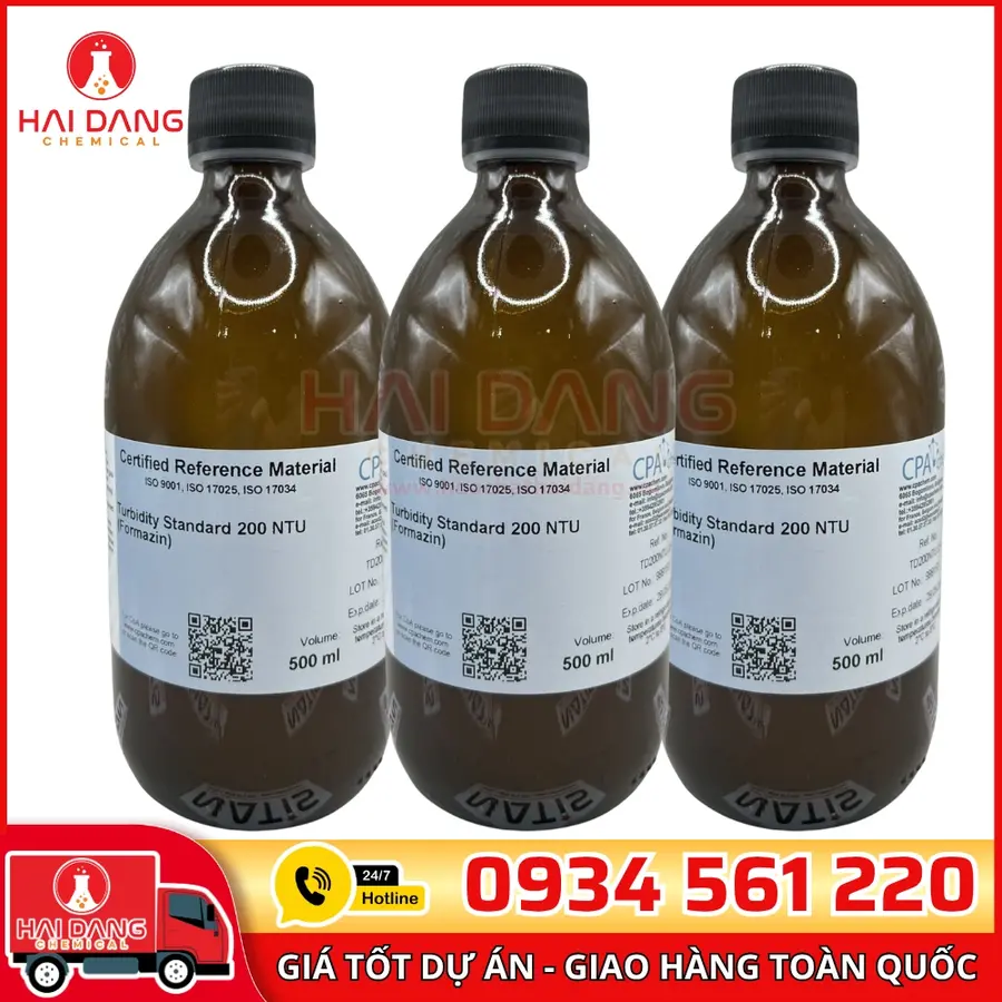 Dung Dịch Chuẩn Độ Đục 200NTU Chai 500mL CPAchem