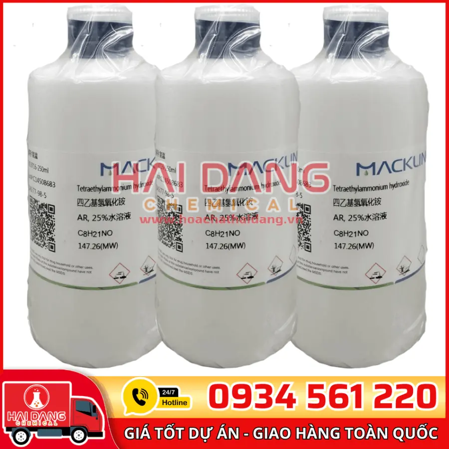Tetraethylammonium hydroxide (TEAOH) 25% in H2O 250ml - Macklin 