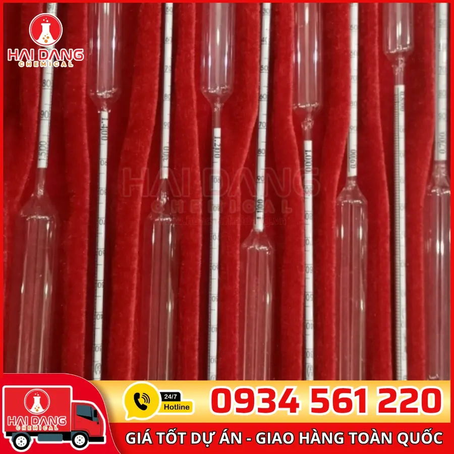Tỷ Trọng Kế Chia Vạch – Các Dải Đo – Trung Quốc