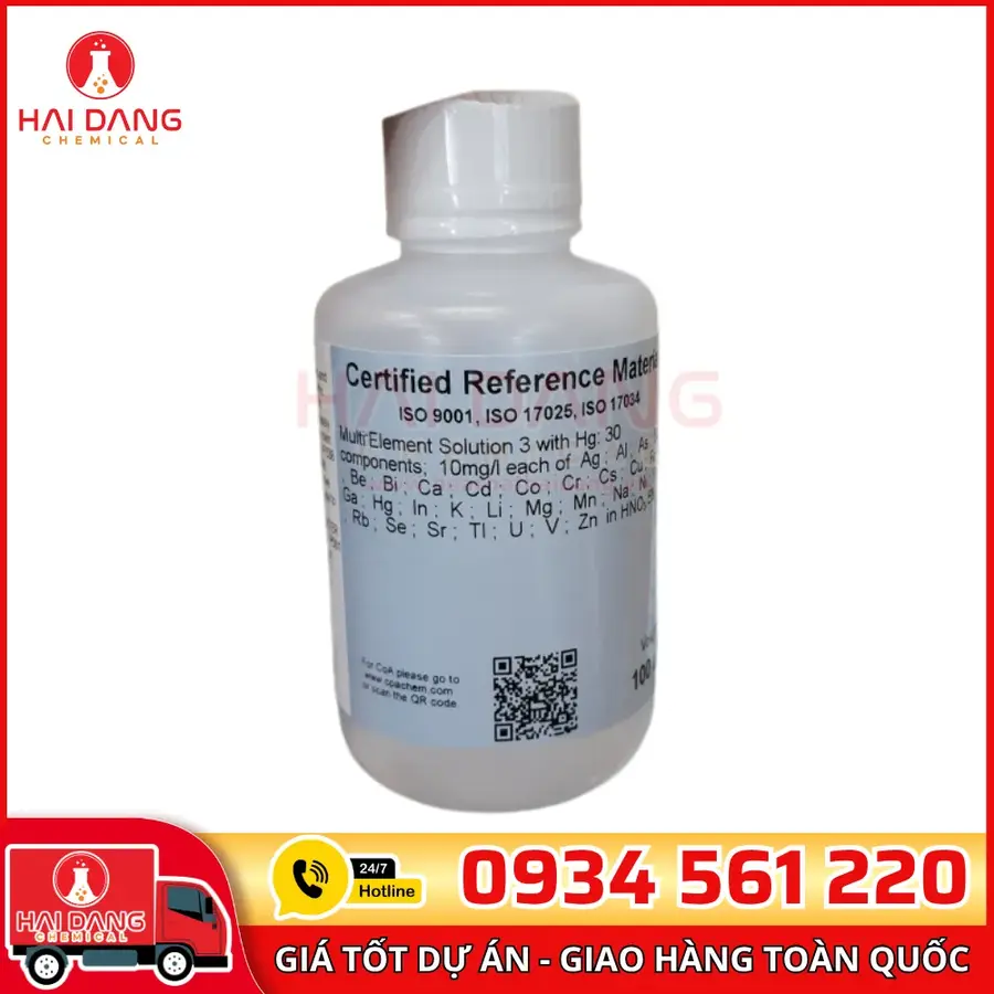 Dung Dịch Chuẩn Mix 30 Kim Loại 10mg/L 100mL CPAchem