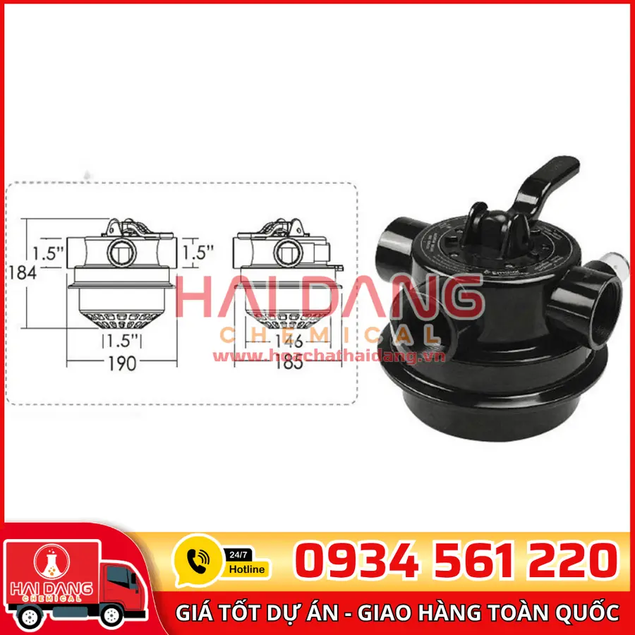 Van Đỉnh Emaux MPV05 – 1.5 Inch, 4 Chức Năng, Nhựa ABS Bền