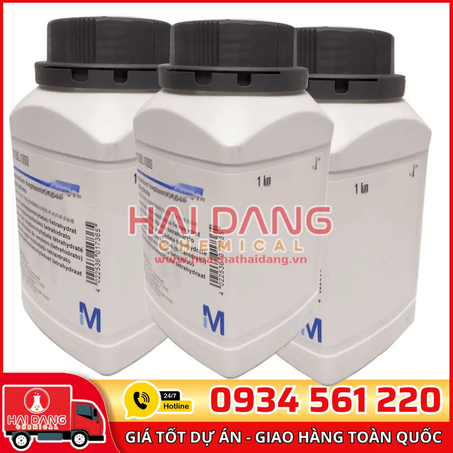 Ammonium Heptamolybdate Tetrahydrate cryst. extra pure, lọ 250g – Merck
