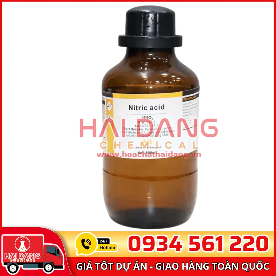 Nitric Acid HNO₃, lọ 500g - hãng Xilong
