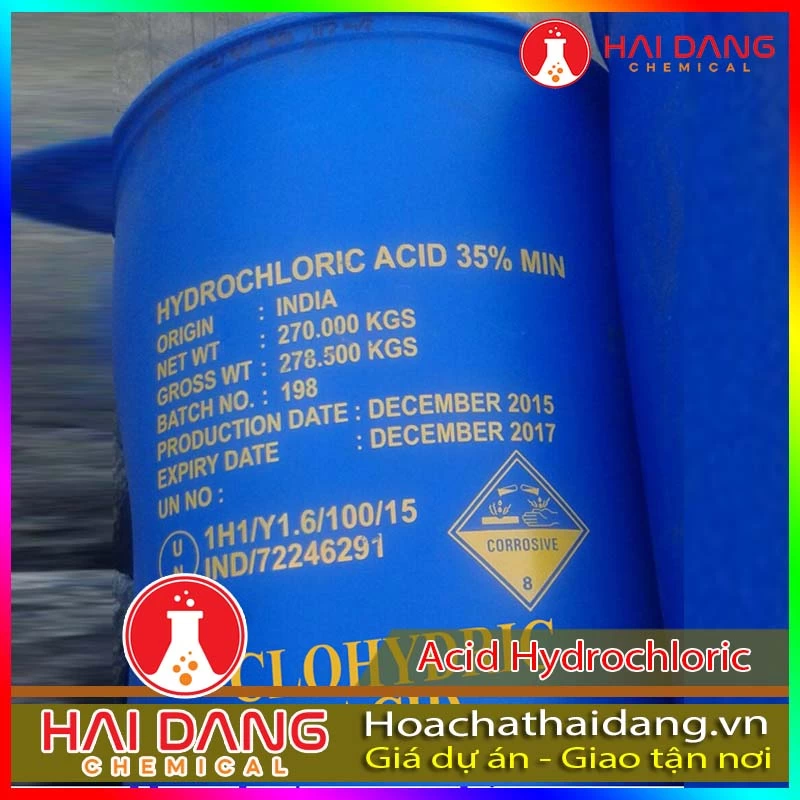 Hóa Chất Xử Lý Nước Bể Bơi Axit Clohydric HCL 35%