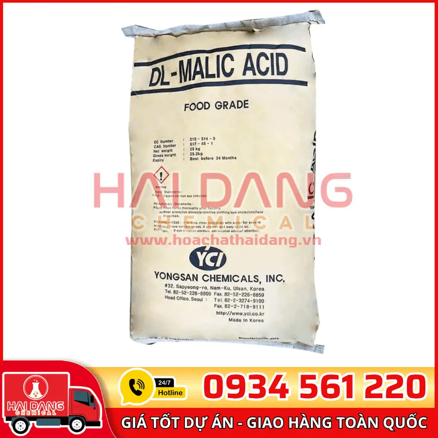 Acid Malic C₄H₆O₅ Hàn Quốc