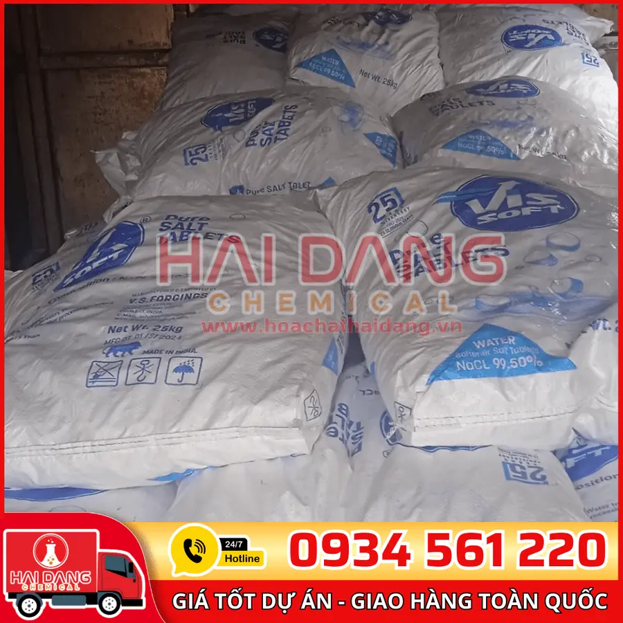 Muối Viên Vissoft NaCl Ấn Độ