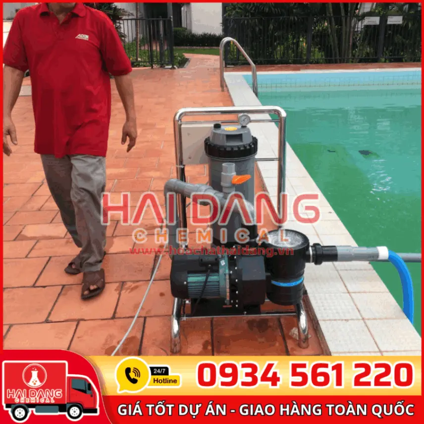 Xe Đẩy Inox Vệ Sinh Hồ Bơi – Chuyên Dụng, Bền, Tiện Lợi