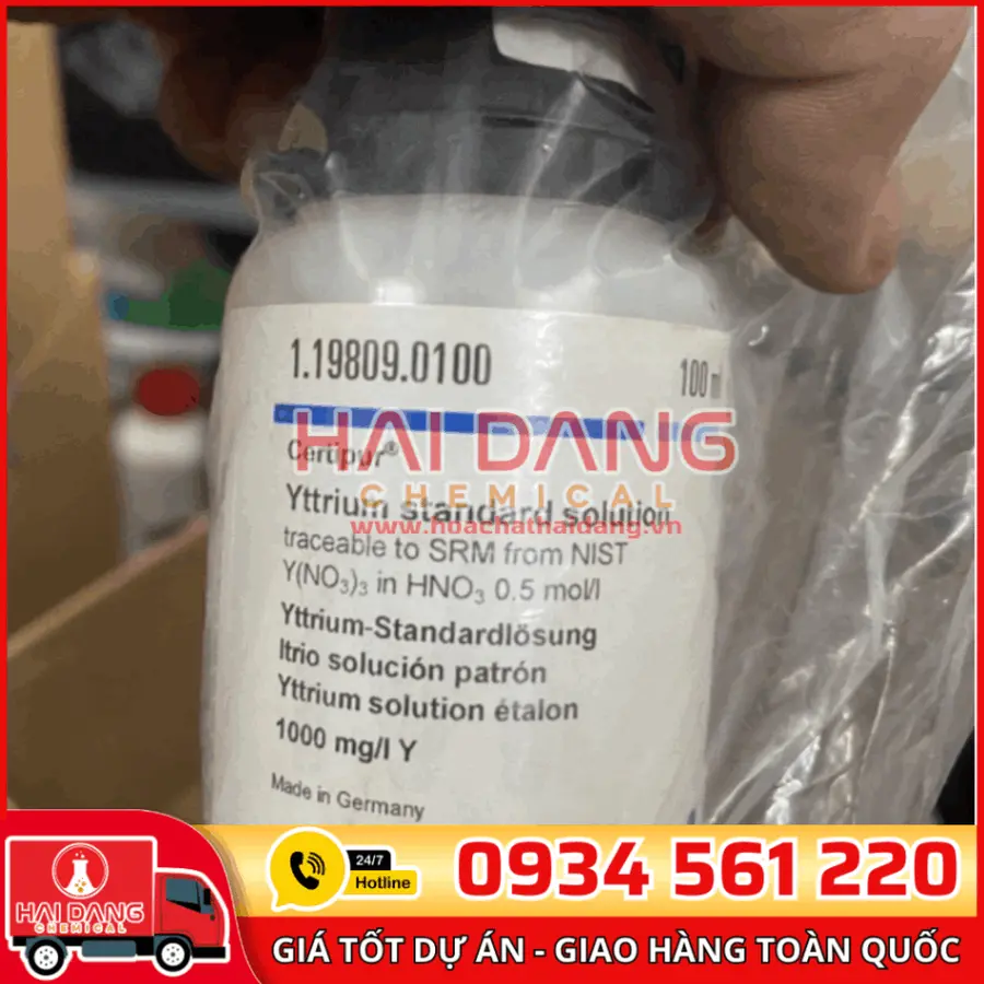 Dung dịch chuẩn Yttrium (Y) 1000 mg/L lọ 100ml - Merck
