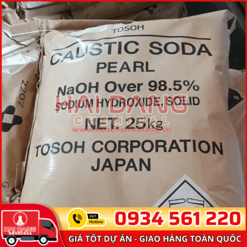 Caustic Soda Xút Vảy Sodium Hydroxide NaOH 99% Nhật Bản