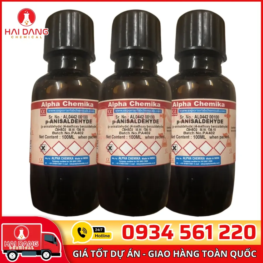 p-Anisaldehyde lọ 100ml, hãng Alpha Chemika