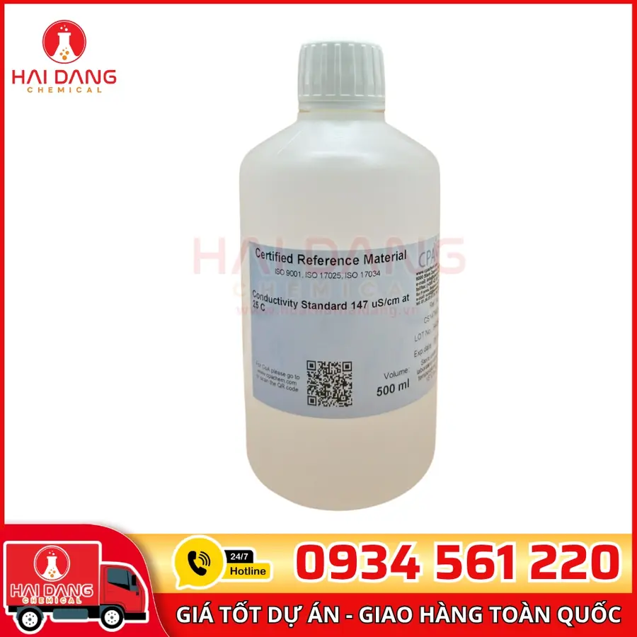 Dung Dịch Chuẩn Độ Dẫn 147µS/cm Chai 500mL CPAchem